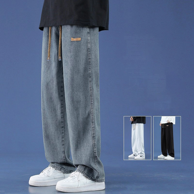 Men'S Shoes With Jeans - Summer Thin Men's Baggy Jeans Lyocell