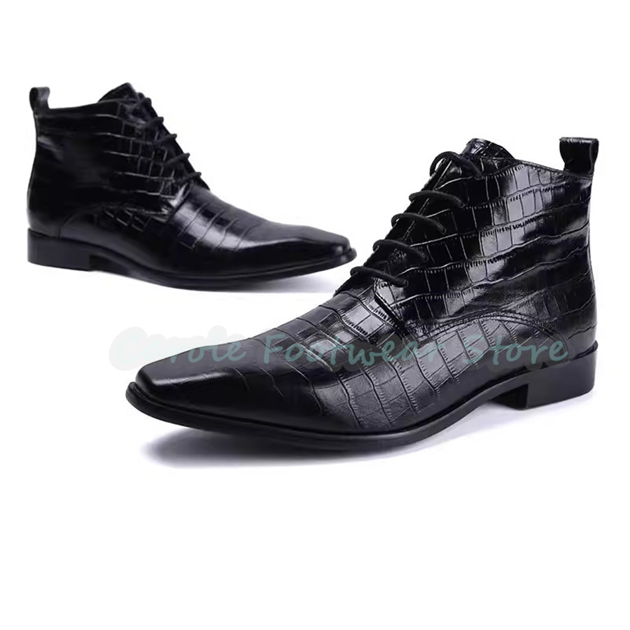 Fashion Genuine Leather Ankle  - đánh giá và giá Men Shoes For Wedding