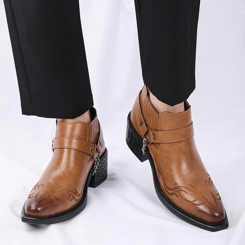 New Brown /Black Cow Leather B - đánh giá và giá Men Shoes For Wedding
