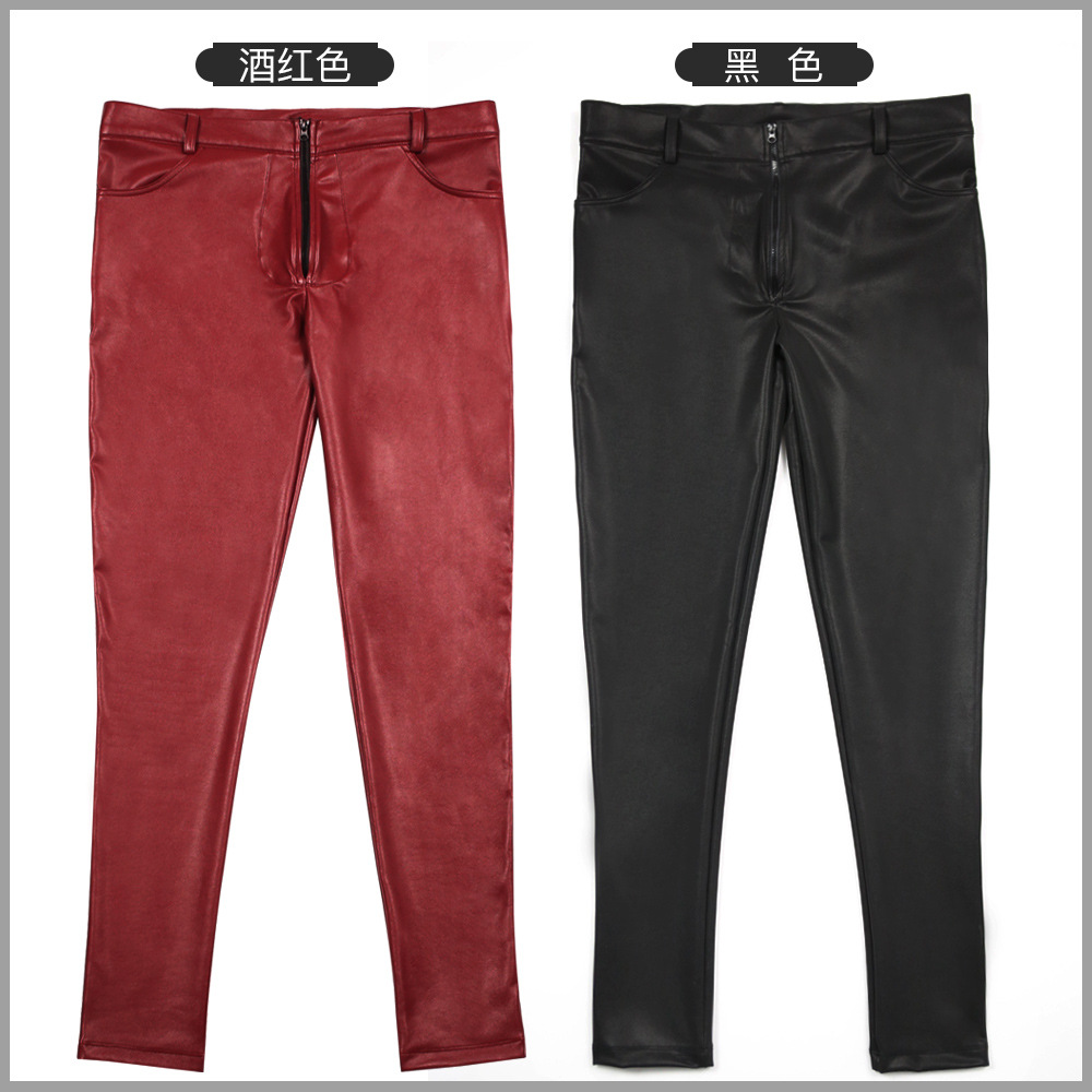 Men's PU Leather Skinny Jeans  - đánh giá và giá Men'S Shoes With Jeans