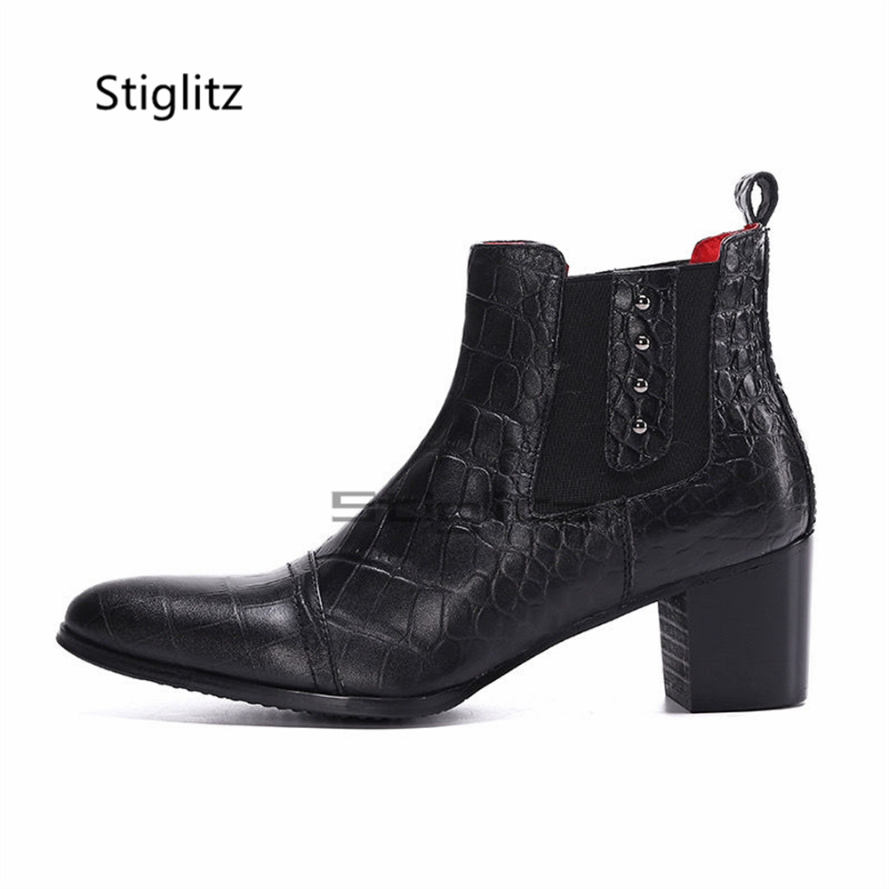 Retro High Heels Chelsea Boots - đánh giá và giá Men Shoes Size 11