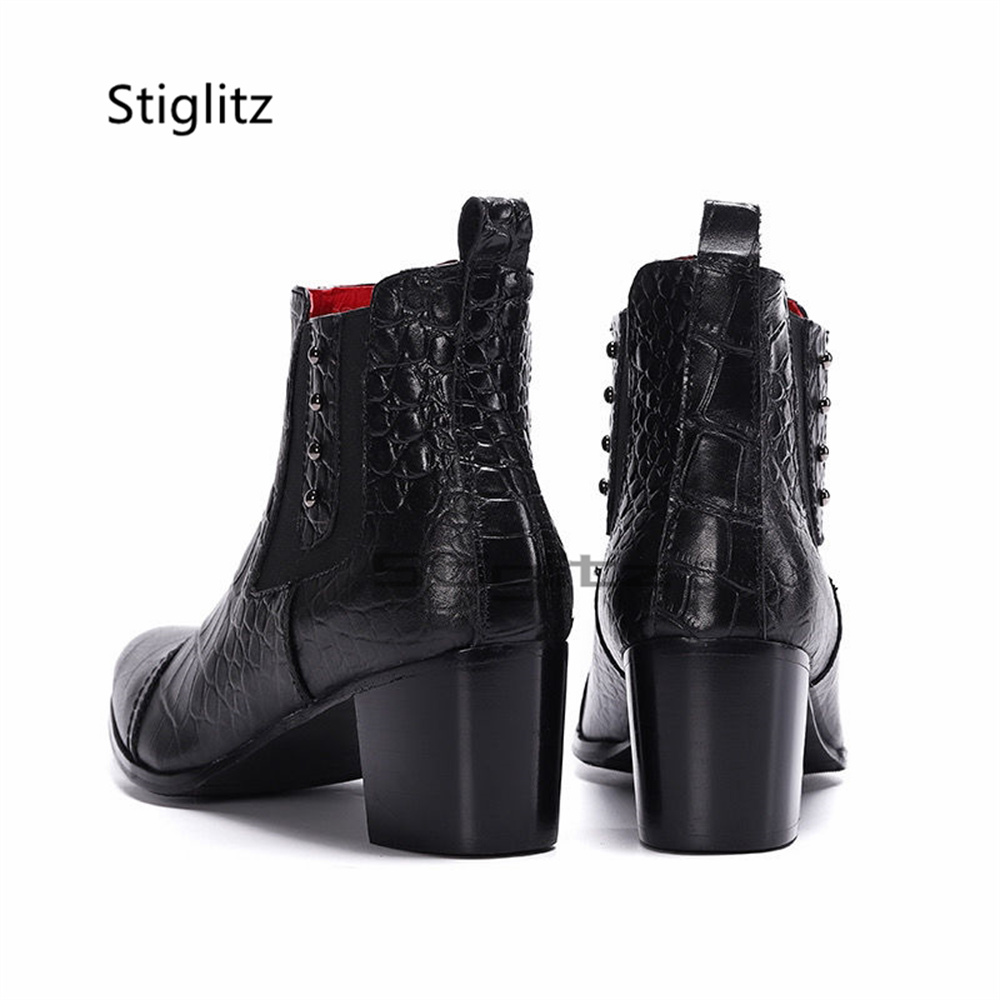 Retro High Heels Chelsea Boots - đánh giá và giá Men Shoes Size 11