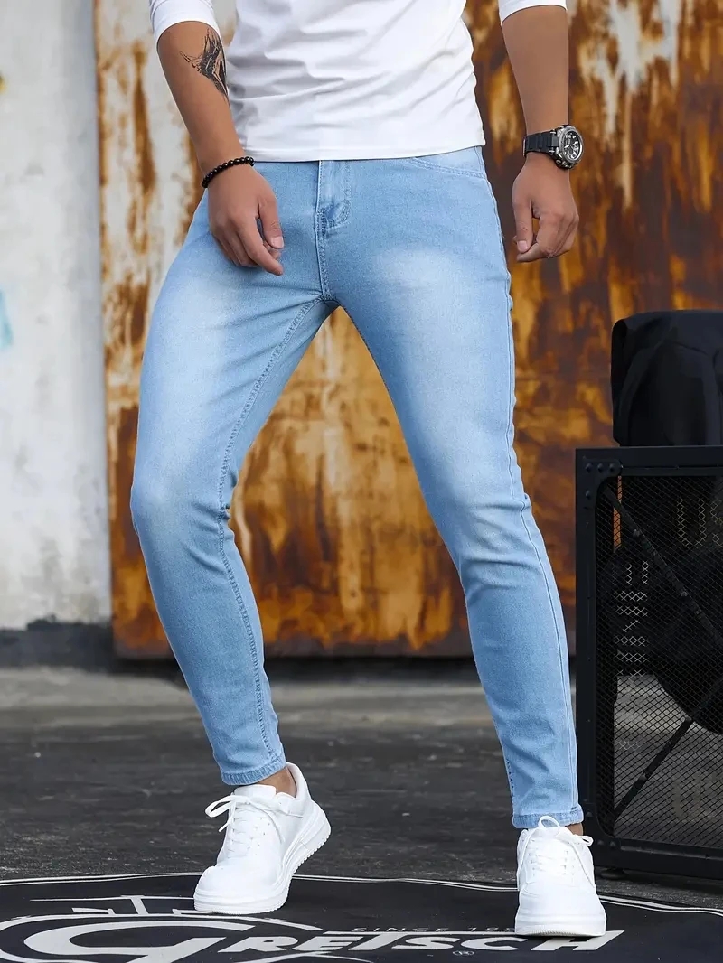Men Jeans Skyblue Black Zipper - đánh giá và giá Men'S Shoes With Jeans