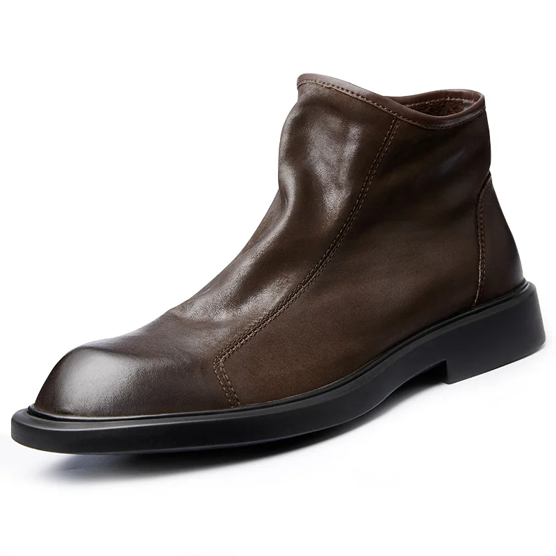 Warm Mens Genuine Leather Boot - đánh giá và giá Men Shoes For Wedding