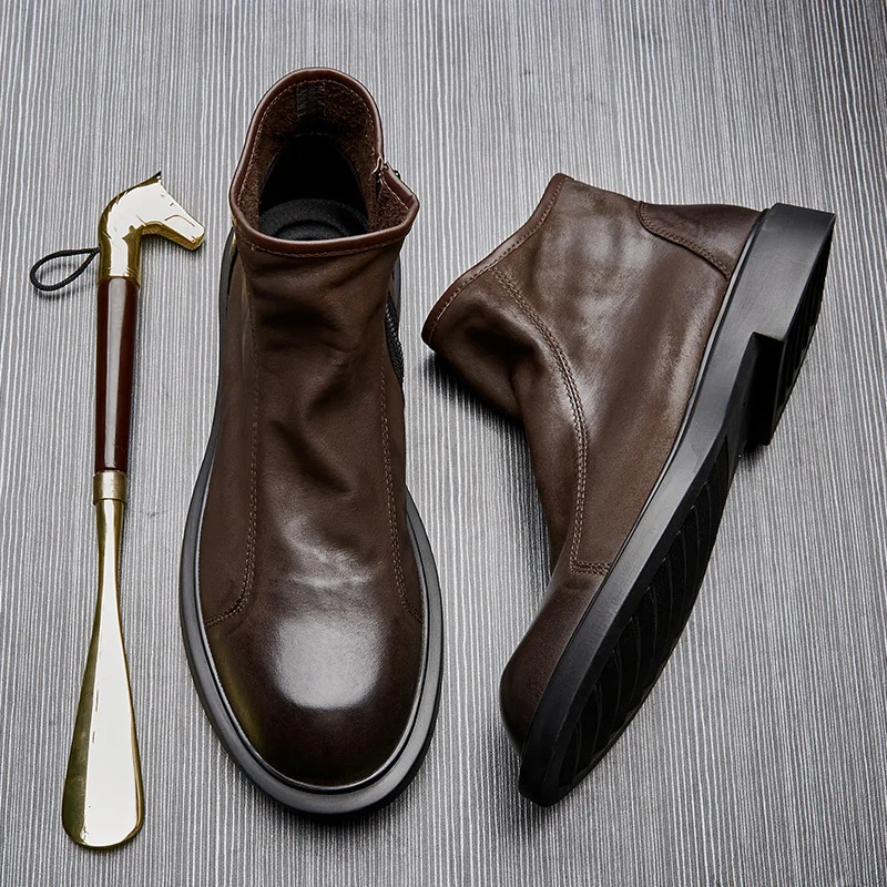 Warm Mens Genuine Leather Boot - đánh giá và giá Men Shoes For Wedding