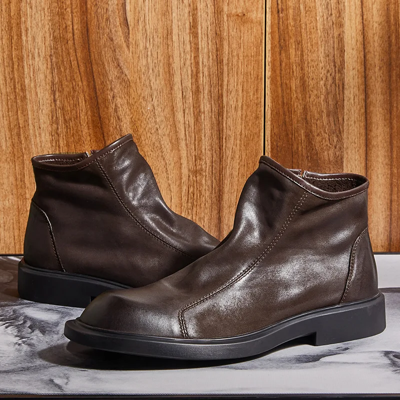 Warm Mens Genuine Leather Boot - đánh giá và giá Men Shoes For Wedding