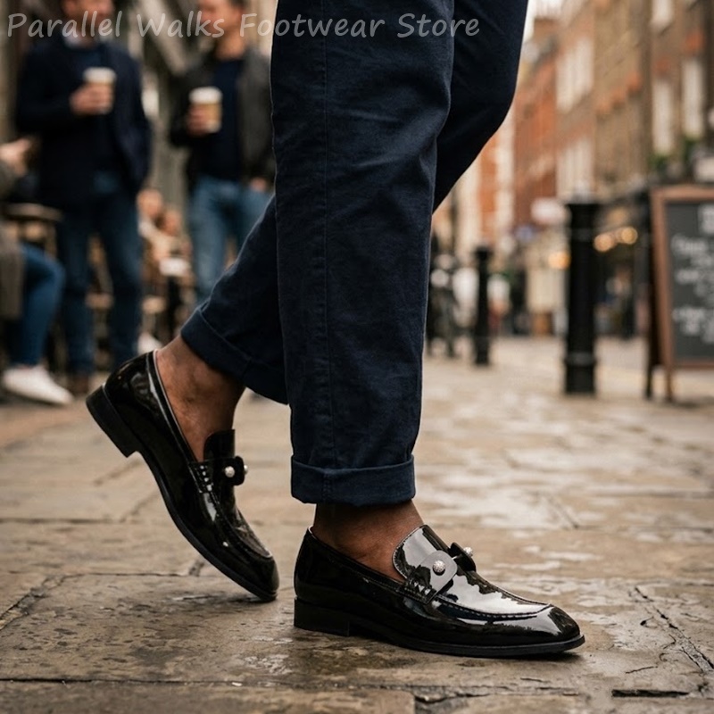 Men Black Patent Faux Suede Rh - đánh giá và giá Men Shoes For Wedding