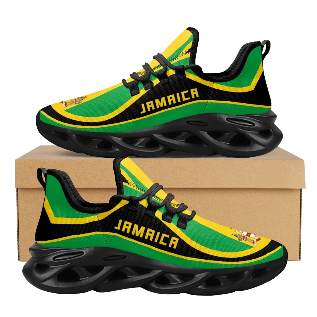Jamaica Flag Pattern Lightweig - đánh giá và giá Men Shoes Name