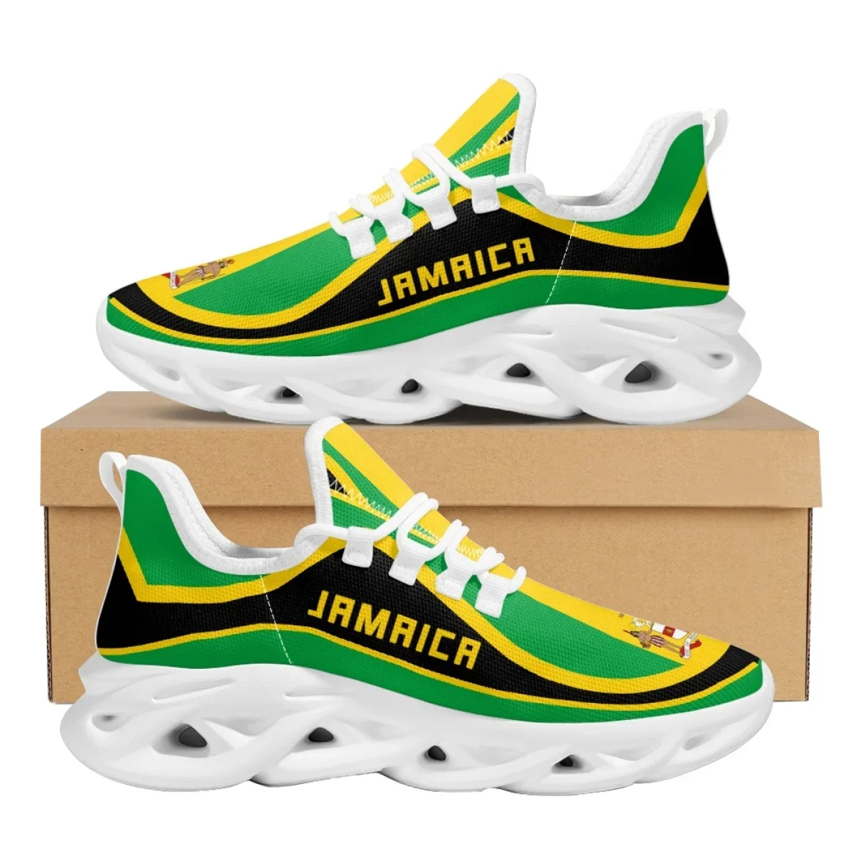 Jamaica Flag Pattern Lightweig - đánh giá và giá Men Shoes Name