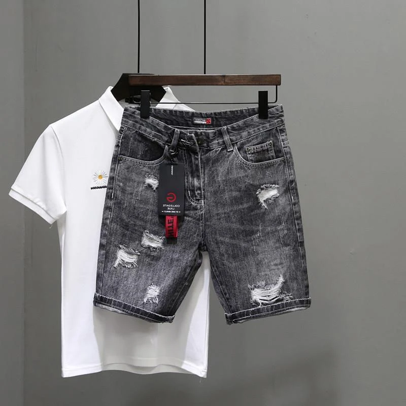 Men's Short Jeans Pants Black  - đánh giá và giá Men'S Shoes With Jeans