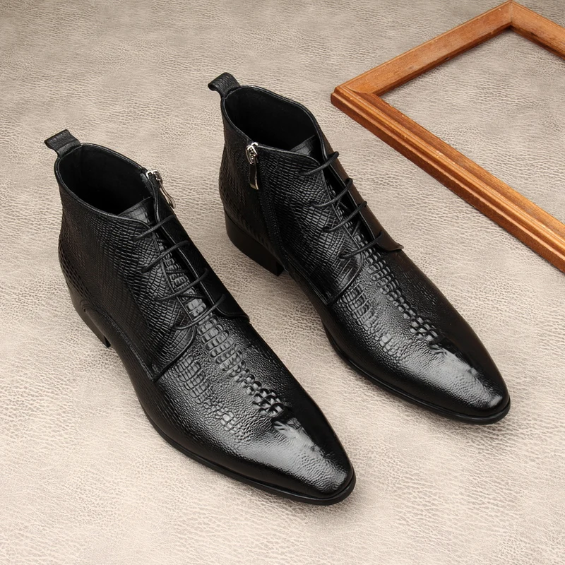 Luxury Mens Genuine Leather Bo - đánh giá và giá Men Shoes For Wedding
