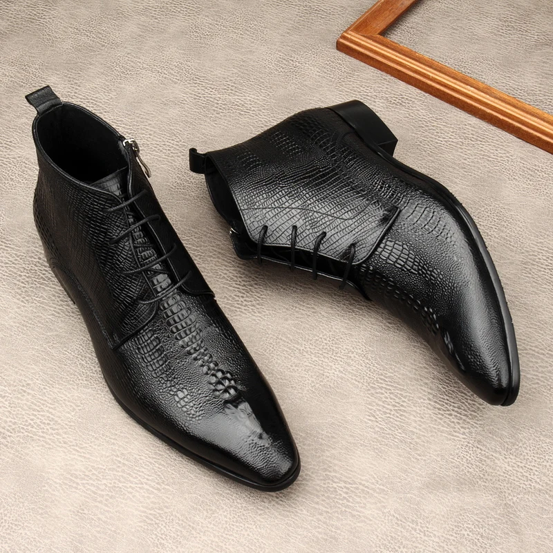 Luxury Mens Genuine Leather Bo - đánh giá và giá Men Shoes For Wedding
