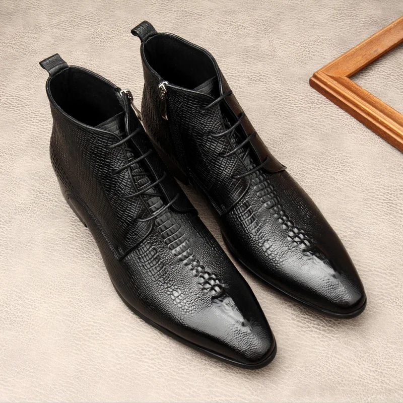 Luxury Mens Genuine Leather Bo - đánh giá và giá Men Shoes For Wedding